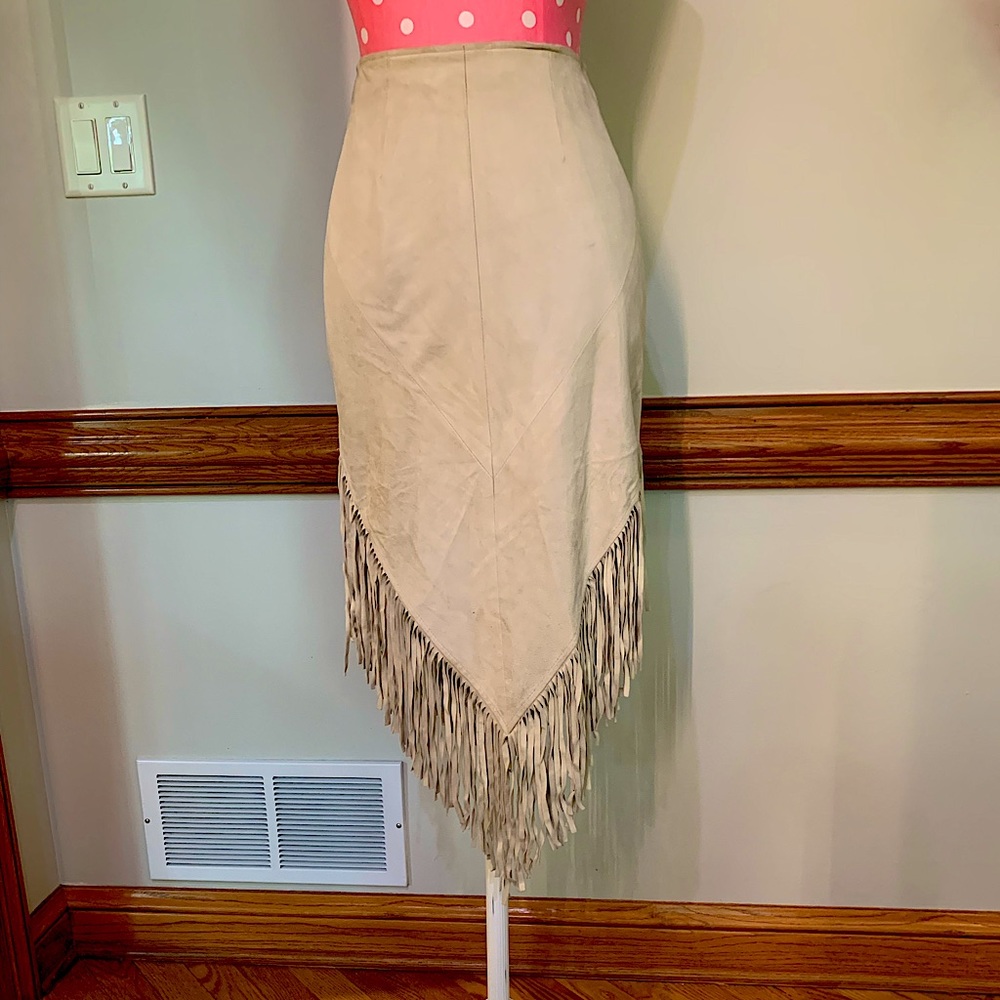Vintage Cache Leather Skirt